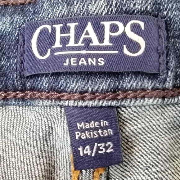 Chaps Slim Boyfriend Blue Jeans Medium Wash High Rise CDCHB0121-WAL 14 32 - Picture 2 of 11
